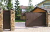Откатные ворота Doorhan Коричневые