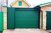 Рольворота с приводом из ламелей RH77 Зеленые
